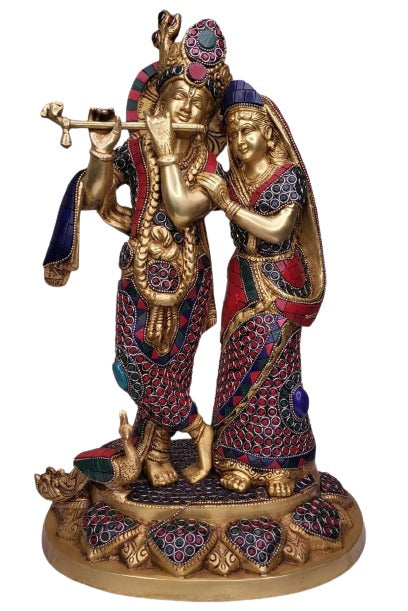 Lord Krishna & Radhe with Beautiful stone work