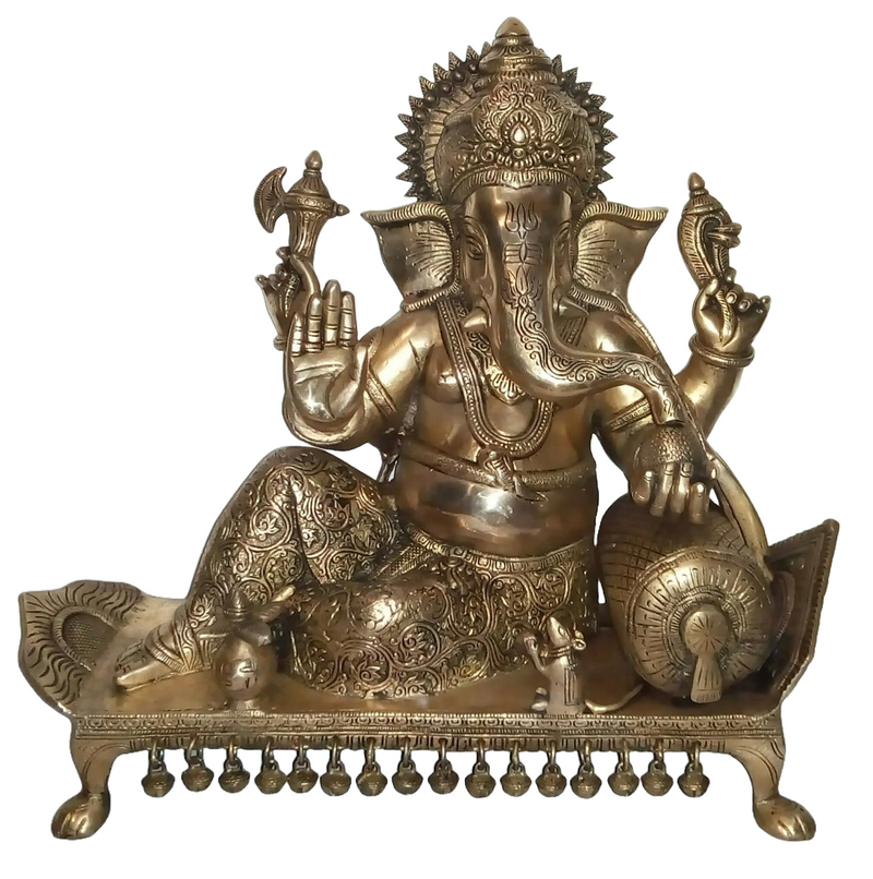 Lord Ganesha - with Brass Sofa