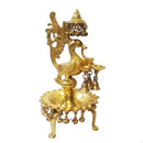 Stand Deepak - Fully Decorated Peacock and bells