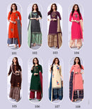 Rayon Embroidery Kurti Set - Senorita Collections