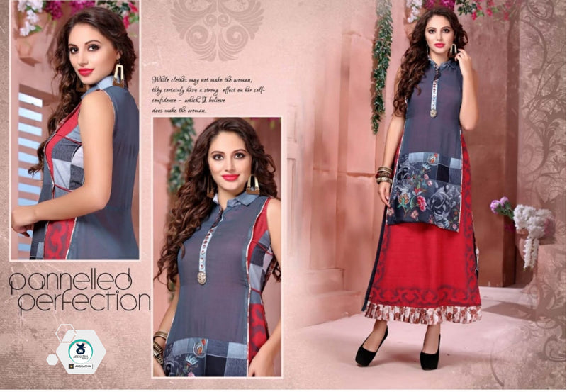 W Green Cotton Printed Kurti Palazzo Set With Jacket Price in India, Full  Specifications & Offers | DTashion.com