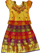 Girls - Semi Silk Frog & Top Set - Color - Gold