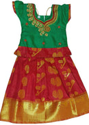 Girls - Semi Silk Frog & Top Set - Color - Green