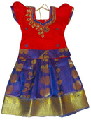 Girls - Semi Silk Frog & Top Set - Color - Red