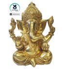 Pure Brass Lord Ganesha - The Lord of good fortune(Medium)