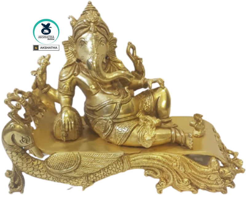 Brass Lord Ganesha - The Lord of good fortune(Small)
