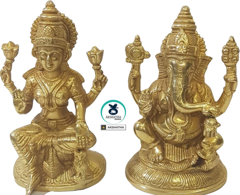 Lakshmi & Ganesha -The Lords of Wealth & Wisdom (Medium)