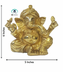 Pure Brass Pagdi Ganesha - The Lord of good fortune(small)