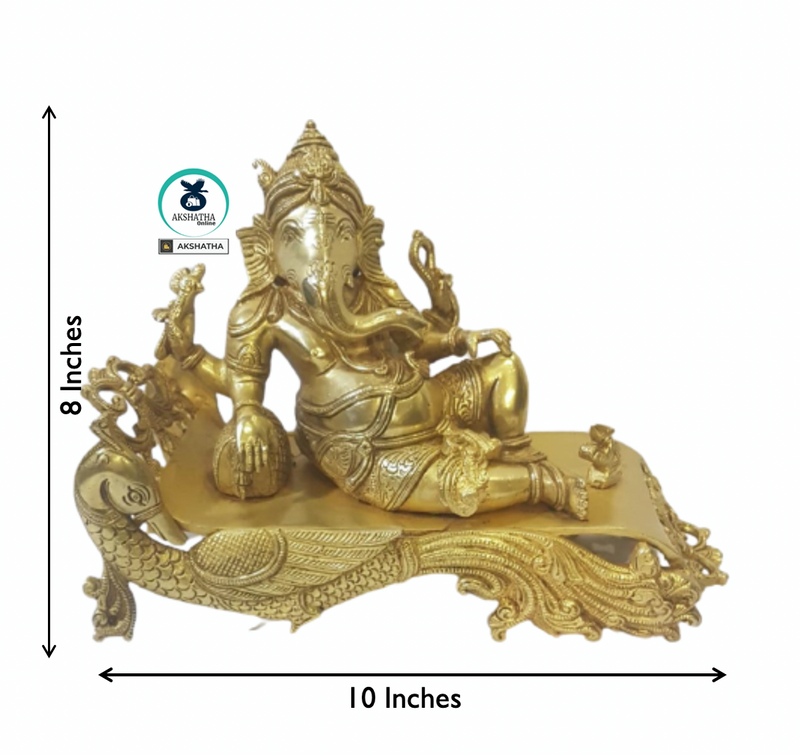 Brass Lord Ganesha - The Lord of good fortune(Small)