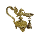 Attractive Diya with Peacock design & Bell