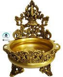 Attractive Urli with Ganesha Design work