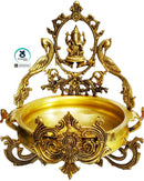 Attractive Urli with Ganesha & Peacock Design work