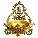 Attractive Urli with Ganesha & Peacock Design work