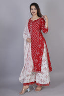 Kurti Palazzo Set - Rayon Slub Kurti Palazzo set