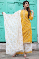 Kurti Palazzo Set - Rayon Slub Kurti Palazzo set