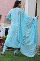 Kurti Palazzo Set - Rayon Slub Kurti Palazzo set