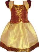 Girls - Fancy Lehenga - Color Golden/Maroon
