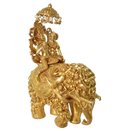 Lord Krishna & Radhe on Elephant - Auspices Elephant with lot of Sculpture work